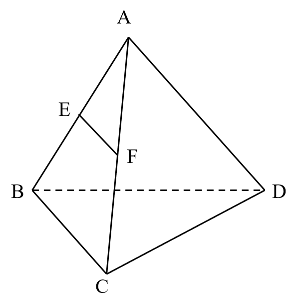 Tứ diện ABCD với E F là trung điểm