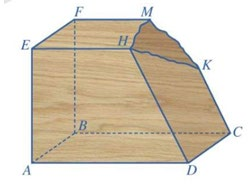 Khối gỗ bị hỏng một góc